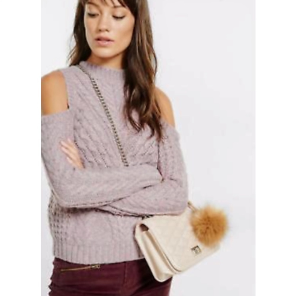SOLD-Express mauve cold shoulder pullover sweater - Picture 2 of 8